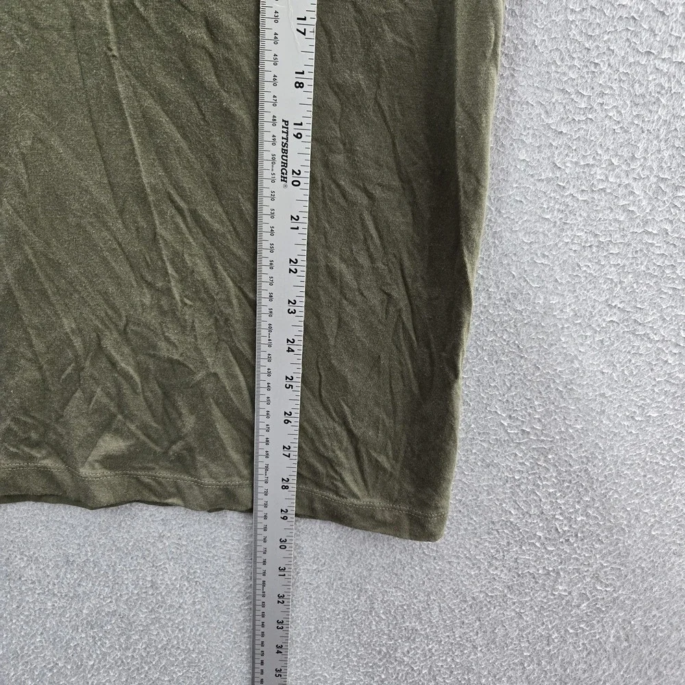 True Religion Men Shirt LARGE Olive Green Graphic Logo Short Sleeve